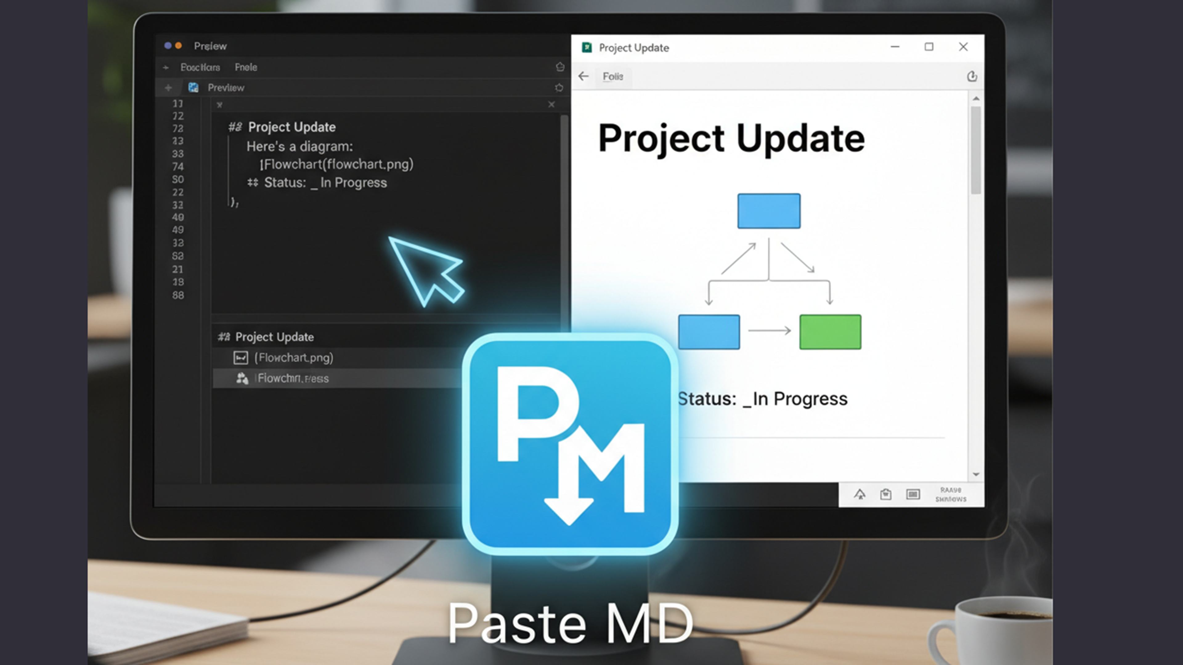 Paste-MD converting Markdown to rich text